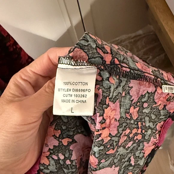 NWOT Fore 100% Cotton Magenta Maxi Dress Size L - Picture 6 of 6